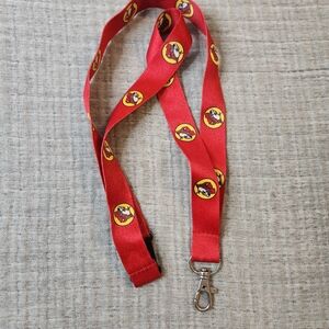 Buc-ee's red Lanyard with Beaver Logo
